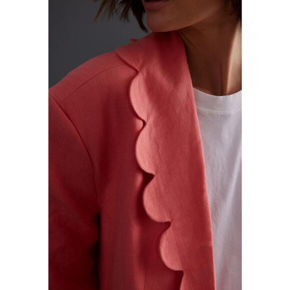 Sleeper Dynasty Linen Blazer Jacket Peach - Picture 6 of 15